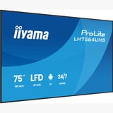iiyama Iiya 75 LH7564UHS-B1AG 60Hz 4K VA, Affichage public Noir