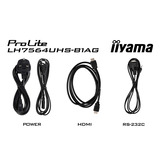 iiyama ProLite LH7564UHS-B1AG, Affichage public Noir, HDMI, LAN, WiFi, audio, USB, Android 14