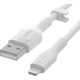 Belkin BOOSTCHARGE Flex câble USB-A avec connecteur Lightning Blanc, 3 m