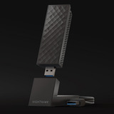 Netgear A9000-100PES, Adaptateur WLAN Noir