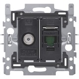 Niko Combinaison coaxiale avec connexion RJ45 Boîte de montage UTP Cat5E, Boîte de jonction