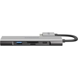 Sitecom Dual USB-C Multiport Pro Adapter, Adaptateur Gris