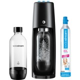 SodaStream Easy One Touch, Trombe marine Noir, inclus 1 bouteile PET + 1 cylindre CO₂