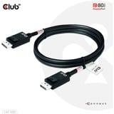 Club 3D DisplayPort 2.1 Bi-Directionnel VESA DP80 Certifié Kabel 4K 240 Hz, Câble Noir, 1,2 mètre