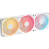 Corsair iCUE LINK LX120-R RGB Reverse Fans Starter Kit, Ventilateur de boîtier Blanc, 3 pièces, 4 broches PWM