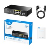 Cudy 8-Port Gigabit PoE+ Switch with 2 Gigabit Uplink Ports Noir