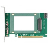 DeLOCK 90051 carte et adaptateur d'interfaces Interne U.2, Carte d'interface PCIe, U.2, PCIe 4.0, Vert, PC, FCC