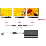 DeLOCK USB-C > 3x HDMI Splitter MST, Repartiteur HDMI Noir, 0,15 mètres, 4K 60Hz