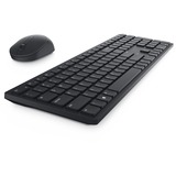 Dell KM5221W set de bureau sans fil Noir, Layout EU (QWERTY), 100%, 1600 dpi