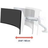 Ergotron Bras de moniteur HX pour fixation sur bureau avec pivot HD, Support de moniteur Blanc