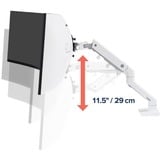 Ergotron Bras de moniteur HX pour fixation sur bureau avec pivot HD, Support de moniteur Blanc