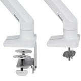 Ergotron Bras moniteur HX pour fixation bureau avec HD Pivot, Support de moniteur Blanc