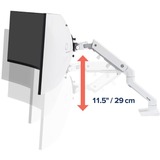 Ergotron Bras moniteur HX pour fixation bureau avec HD Pivot, Support de moniteur Blanc