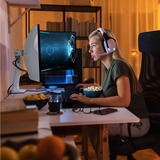 Ergotron Bras moniteur HX pour fixation bureau avec HD Pivot, Support de moniteur Blanc