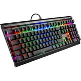 Sharkoon SKILLER SGK60, clavier gaming Noir, Mise en page BE, Kailh Box Red, Layout BE, Kailh Box Red, LED RGB