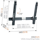 Vogels THIN 515 ExtraThin Support TV, Support mural Noir, 40-65"