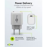 goobay Chargeur rapide USB-C PD GaN (20 W) Blanc, 1x USB-C, Power Delivery 3.0
