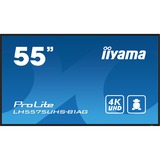 iiyama Prolite LH5575UHS-B1AG, Affichage public Noir, HDMI, DisplayPort, RJ45 (LAN), audio, USB, Android