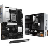 ASRock B850 ROCK WIFI 7 carte mère socket AM5 Noir/Argent, Socket AM5, DDR5, RAID, 2.5Gb-LAN, Wi-Fi 7, BT, Sound, ATX