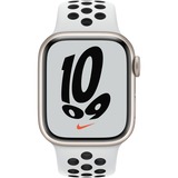 Apple Watch Series 7 Nike, Smartwatch Argent/Blanc, 41 mm, Aluminium, Wifi