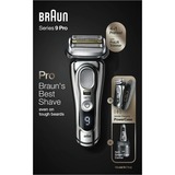 Braun Series 9 Pro 9476cc Rasoir à grille Tondeuse Noir, Chrome Chrome/Argent, Rasoir à grille, Boutons, Tactile, Noir, Chrome, Chargement, Batterie, Lithium-Ion (Li-Ion)