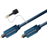 Clicktronic Câble optique Toslink + adaptateur 3,5 mm 5 mètres