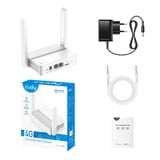 Cudy N300 Wi-Fi 4G LTE Cat4, Routeur Blanc, Cudy App, Nano Simslot