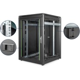 Digitus Armoire réseau de série Unique - 800 x 800 mm (lxp), Armoire informatique Noir, Rack autonome, 22U, 800 kg, 800 g, Noir