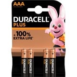 Duracell Batteries AAA Plus Alkaline 4 pièces