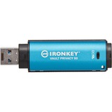 Kingston IronKey Vault Privacy 50 16 Go, Clé USB Bleu clair/Noir, USB-A 3.2 Gen 1 (5 Gbit/s)