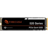 Seagate FireCuda 520 2 To, SSD ZP2000GM3A002, PCIe Gen 4 x4, M.2 2280, NVMe 1.3, 3D TLC NAND