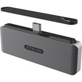 Sitecom 4 en 1 iPad Multiport hub, Hub USB Gris