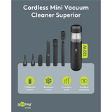 goobay Cordless Mini Vacuum Cleaner Superior, Aspirateur à main Noir