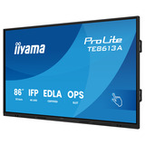 iiyama Prolite TE8613A-B2AG, Affichage public Noir, HDMI, DisplayPort, Audio, LAN, USB, WiFi-6E, Bluetooth 5.0, Android, Touch