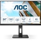 AOC 24P2QM 23.8" Moniteur  Noir, 2x HDMI, 1x Displayport, DVI-D, VGA, USB-A 3.2, USB-B 3.2