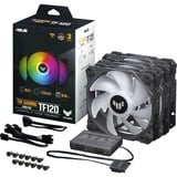 ASUS TUF Gaming TF120 ARGB 3IN1 ventilateurs de boîtier Noir, 3 pièces, 120 x 120 x 25 mm, contrôleur inclus
