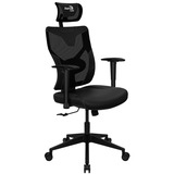 Aerocool Guardian Siège de jeu universel Siège rembourré Noir, Siège gaming Noir, Siège de jeu universel, 150 kg, Siège rembourré, Dossier rembourré, 125 kg, Noir