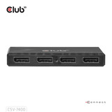 Club 3D Club CSV-7400 DisplayPort? Quad Displayp, Répartiteurs de DisplayPort Noir