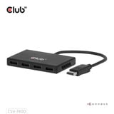 Club 3D DisplayPort MST 4x 4K30Hz, Répartiteurs de DisplayPort Noir