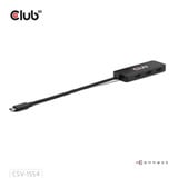 Club 3D USB-C vers Triple HDMI MST Hub 4K60Hz, Adaptateur Noir, 3x HDMI, 4K60Hz, DP 2.1 AltMode