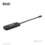 Club 3D USB-C vers Triple HDMI MST Hub 4K60Hz, Adaptateur Noir, 3x HDMI, 4K60Hz, DP 2.1 AltMode