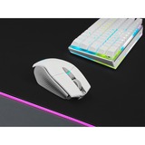 Corsair M65 RGB ULTRA WIRELESS, Souris gaming Blanc/Gris clair, 26,000 DPI, USB | 2,4 GHz | Bluetooth