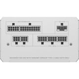 Corsair RM850e (2025) White, 850 Watt alimentation  Blanc, 1x 12VHPWR, 2x PCIe, Gestion des câbles