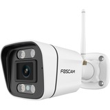 Foscam Foscam V5P, 3K/5MP Dual-Band WiFi camera met geluid- en lichtalarm, Caméra de surveillance Blanc