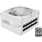 GIGABYTE GP-AE850PM PG5 ICE alimentation  modulaire 850 watt Blanc, 1x 12VHPWR, 6x PCIe, 80 PLUS Platinum, Conception entièrement modulaire, Ventilateur de 120 mm, Compatible ATX 3.0, Prise EU, 850 W, 100 - 240 V, 50/60 Hz, 12 A, Actif, 125 W