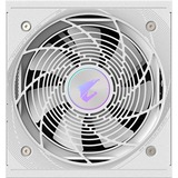 GIGABYTE GP-AE850PM PG5 ICE alimentation  modulaire 850 watt Blanc, 1x 12VHPWR, 6x PCIe, 80 PLUS Platinum, Conception entièrement modulaire, Ventilateur de 120 mm, Compatible ATX 3.0, Prise EU, 850 W, 100 - 240 V, 50/60 Hz, 12 A, Actif, 125 W