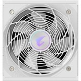 GIGABYTE GP-AE850PM PG5 ICE alimentation modulaire 850 watt Blanc, 1x 12VHPWR, 6x PCIe, 80 PLUS Platinum, Conception entièrement modulaire, Ventilateur de 120 mm, Compatible ATX 3.0, Prise EU, 850 W, 100 - 240 V, 50/60 Hz, 12 A, Actif, 125 W