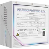 GIGABYTE GP-AE850PM PG5 ICE alimentation modulaire 850 watt Blanc, 1x 12VHPWR, 6x PCIe, 80 PLUS Platinum, Conception entièrement modulaire, Ventilateur de 120 mm, Compatible ATX 3.0, Prise EU, 850 W, 100 - 240 V, 50/60 Hz, 12 A, Actif, 125 W