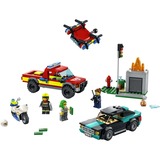 LEGO City - Le sauvetage des pompiers et la course-poursuite de la police, Jouets de construction 60319