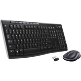 Logitech MK270 Combo, set de bureau Noir, Layout UE (QWERTY), Rubberdome